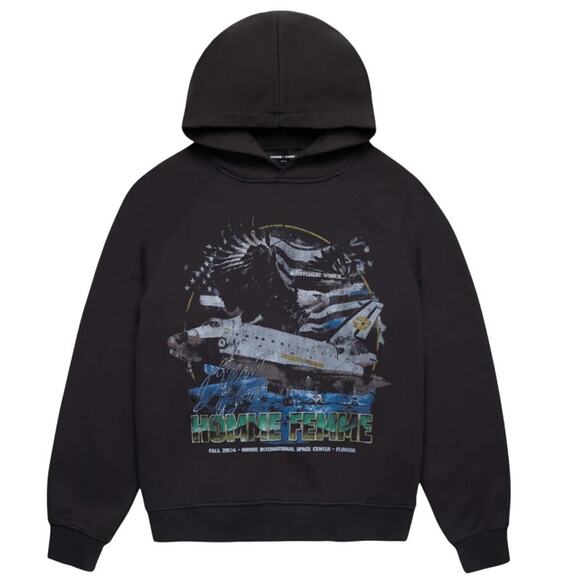 Homme + Femme Space Hoodie Medium Black - Picture 1 of 9